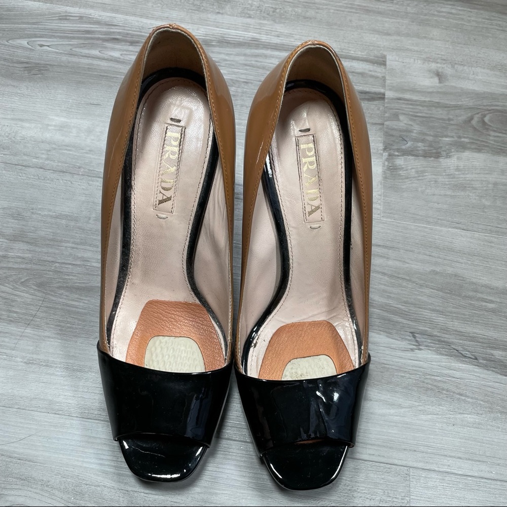 Prada Color Block Open Toe Heels - Picture 4 of 16